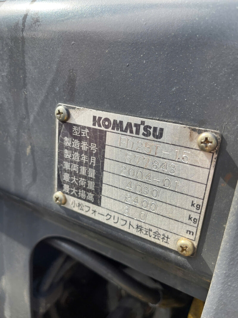 Xe Nâng Dầu Komatsu 2,5 Tấn