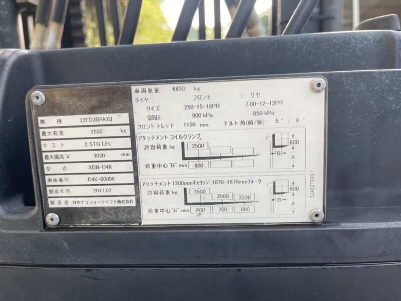 Xe Nâng Dầu Sumitomo 3,5 Tấn